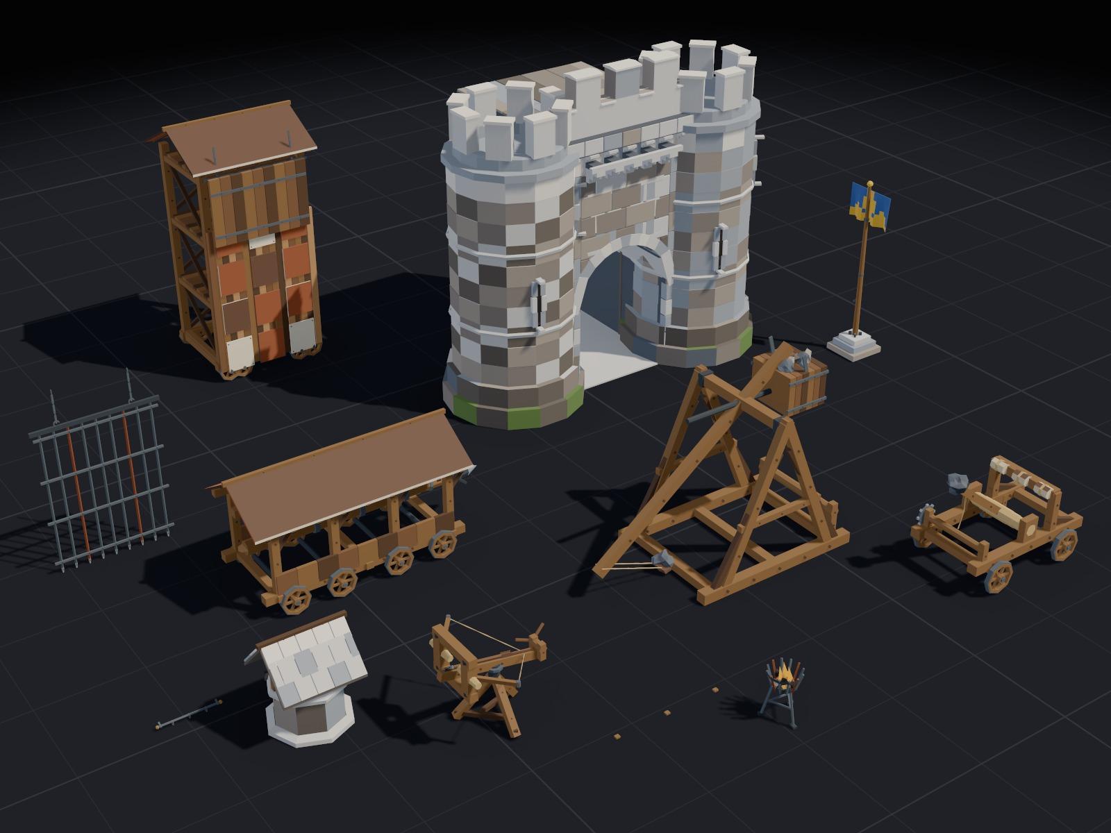 Some of the Castle & Siege models